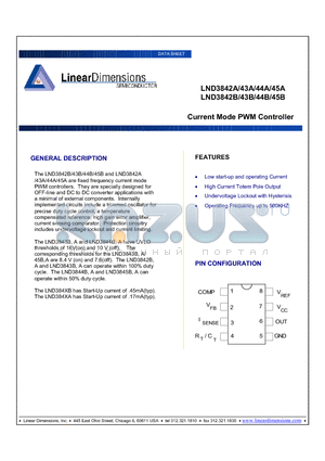 LND3844B datasheet - Current Mode PWM Controller