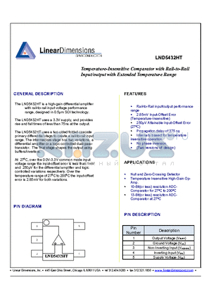 LND5432HT datasheet - Temperature-Insensitive Comparator with Rail-to-Rail