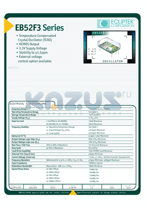 EB52F3D15V-12.800M datasheet - OSCILLATOR