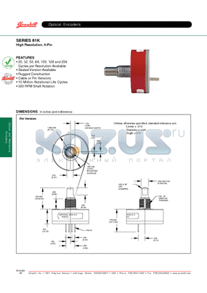 61KS50-060 datasheet - High Resolution, 4-Pin