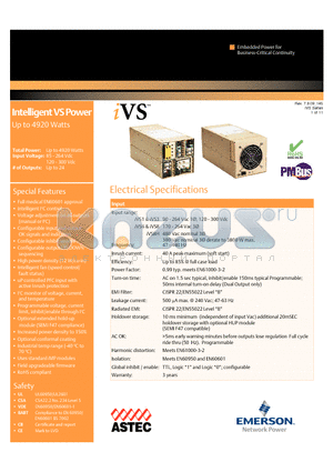 IVS1-5L1-1Q1-2EO-4LL0-78 datasheet - IVS1-5L1-1Q1-2EO-4LL0-10-A Up to 4920 Watts