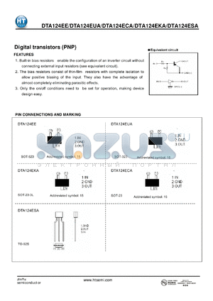 DTA124ECA datasheet - Digital transistors (PNP)