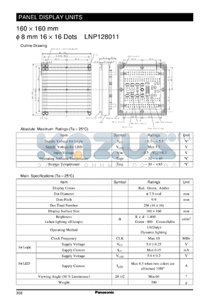 LNP128011 datasheet - PANEL DISPLAY UNITS