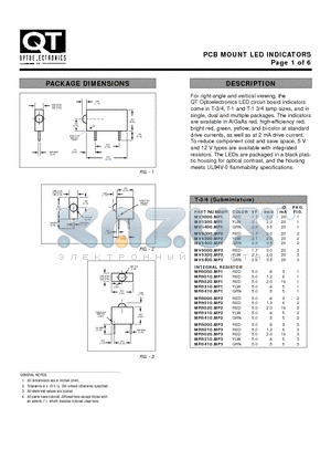 HLMP-1700.MP4B datasheet - PCB MOUNT LED INDICATORS