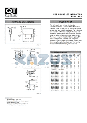 HLMP-1700-MP4B datasheet - PCB MOUNT LED INDICATORS