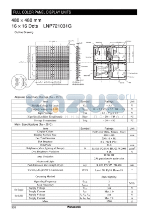 LNP721031G datasheet - FULL COLOR PANEL DISPLAY UNITS