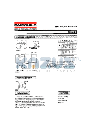 H22A datasheet - SLOTTED OPTICAL SWITCH