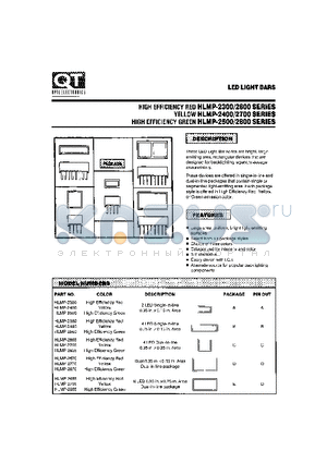 HLMP-2350 datasheet - LED LIGHT BARS