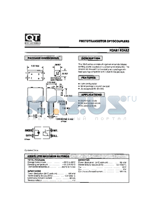 H24A2 datasheet - PHOTOTRANSISTOR OPTOCOUPLERS