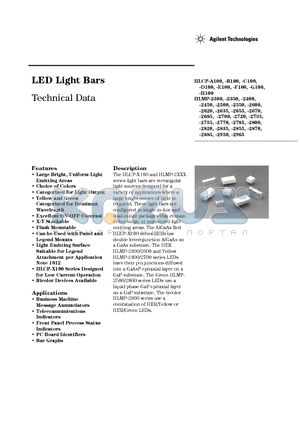 HLMP-2500 datasheet - LED Light Bars