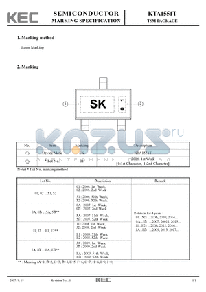 KTA1551T datasheet - TSM PACKAGE