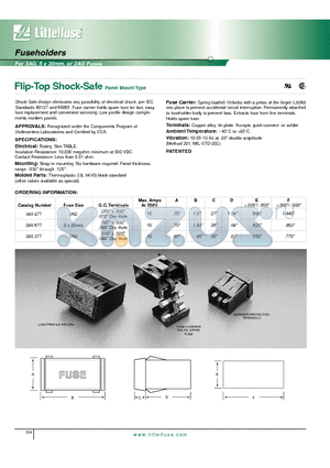 H2860377 datasheet - Fuseholders - For 3AG, 5 x 20mm, or 2AG Fuses