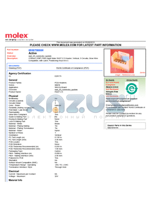 93070-0004 datasheet - 2.50mm (.098