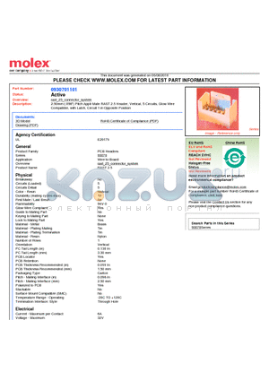 93070-1101 datasheet - 2.50mm (.098