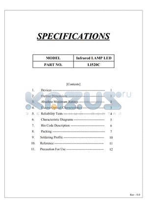 LO101 datasheet - Infrared LAMP LED