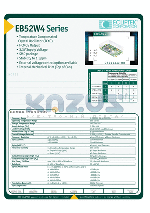 EB52W4D15-12800M datasheet - OSCILLATOR