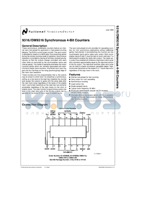 9316FMQB datasheet - Synchronous 4-Bit Counters