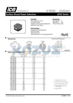 LO32 datasheet - Surface Mount Power Inductors