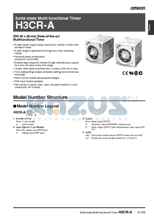H3CR-AS-300 datasheet - Solid-state Multi-functional Timer