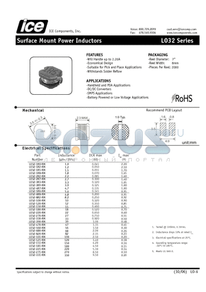 LO32-3R3-RM datasheet - Surface Mount Power Inductors