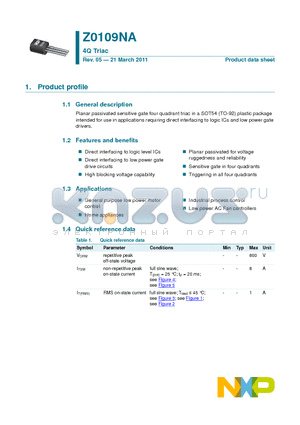 934057062126 datasheet - Logic level four-quadrant triac