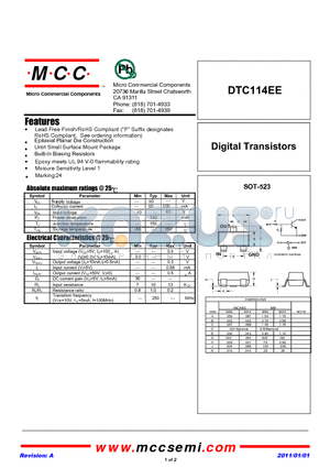 DTC114EE datasheet - Digital Transistors
