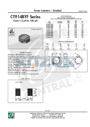 CT914BYF-470M datasheet - Power Inductors - Shielded