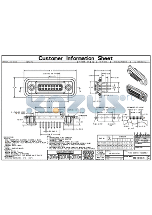 M90-7011245 datasheet - FIXED CONTACT ASSEMBLY