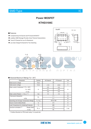 KTHD3100C datasheet - Power MOSFET