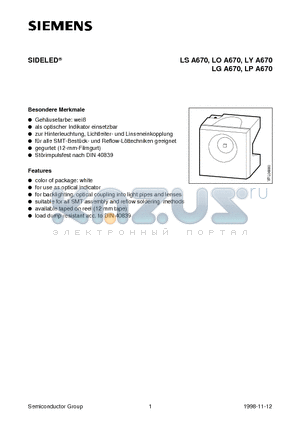 LOA670-L datasheet - SIDELED