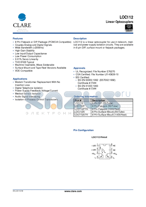 LOC112S datasheet - Linear Optocouplers