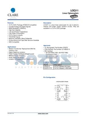 LOC211P datasheet - Linear Optocouplers