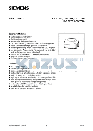 LOGT670-HK datasheet - Multi TOPLED