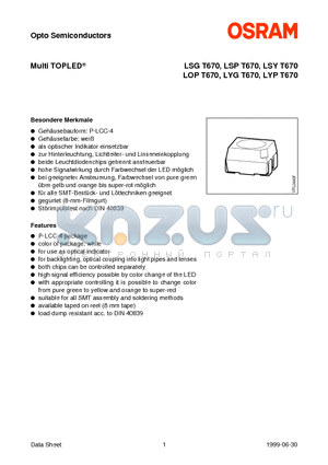 LOPT670 datasheet - Multi TOPLED