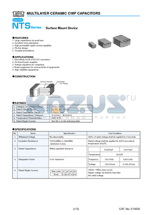 KTS500C335M43N0T00 datasheet - MULTILAYER CERAMIC CHIP CAPACITORS