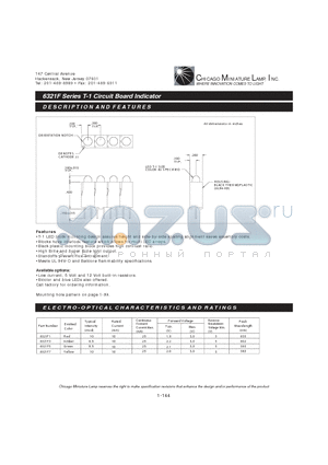 6321F3 datasheet - T-1 Circuit Board Indicator