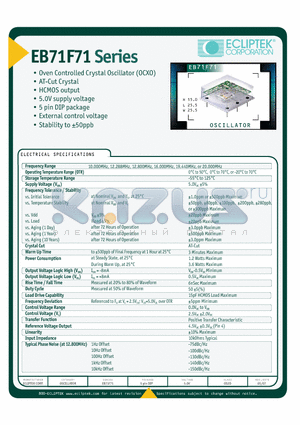 EB71F71E50BV2-20000M datasheet - OSCILLATOR