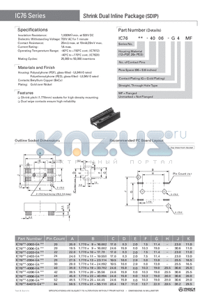 IC7612-2203-G4 datasheet - Shrink Dual Inline Package (SDIP)