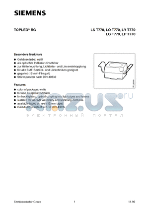 LOT770-HK datasheet - TOPLED RG