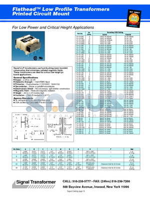 LP-10-4800 datasheet - For Low Power and Critical Height Applications