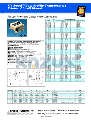 LP-120-20 datasheet - For Low Power and Critical Height Applications