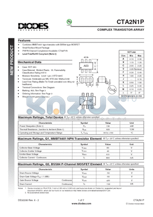 CTA2N1P datasheet - COMPLEX TRANSISTOR ARRAY