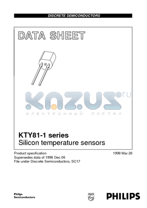 KTY81-1 datasheet - Silicon temperature sensors