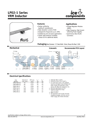 LP02-1_08 datasheet - VRM Inductor