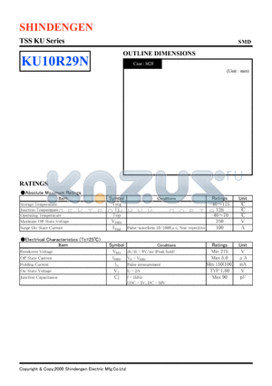 KU10R29N datasheet - TSS KU Series