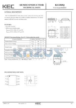 KU2303Q datasheet - N-Ch Trench MOSFET