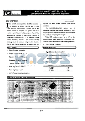 LP1085CM datasheet - LOW DROPOUT POSITVITE ADJUSTABLE REGULATOR