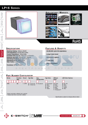 LP16OA1ASGRG datasheet - LP16 SERIES