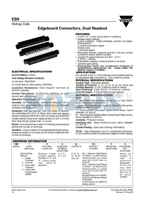 EB81BC25SGFXA datasheet - Edgeboard Connectors, Dual Readout