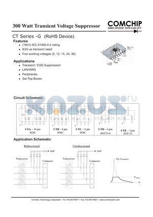 CTBN1415V-G datasheet - 300 Watt Transient Voltage Suppressor